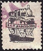 S.C.T. Barcelona sellos postales stamps Spain Guerra Civil War